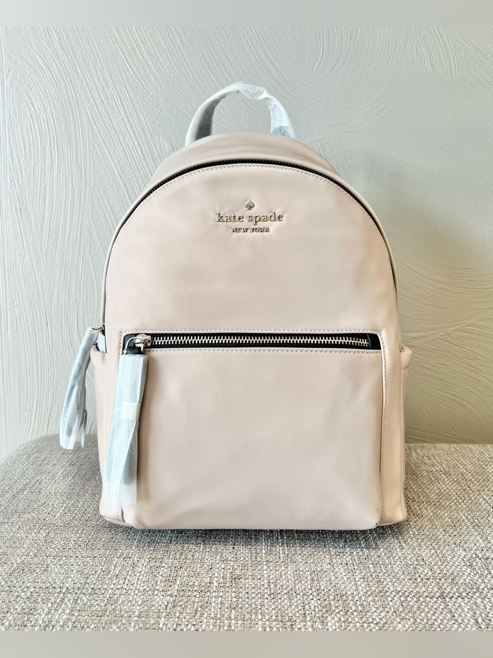 Kate Spade Chelsea Medium Warm Beige Colorblock Backpack NWT